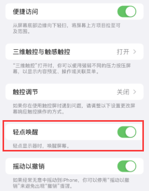 洞头苹果授权维修站分享iPhone轻点无法唤醒怎么办