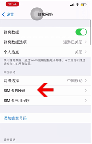 洞头苹果14维修网分享如何给iPhone14的SIM卡设置密码 